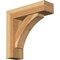 Ekena Millwork Thorton Block Rough Sawn Bracket w/ Offset Brace, Western Red Cedar, 6"W x 20"D x 20"H BKT0604X20X20THR05RWR - alternate 1